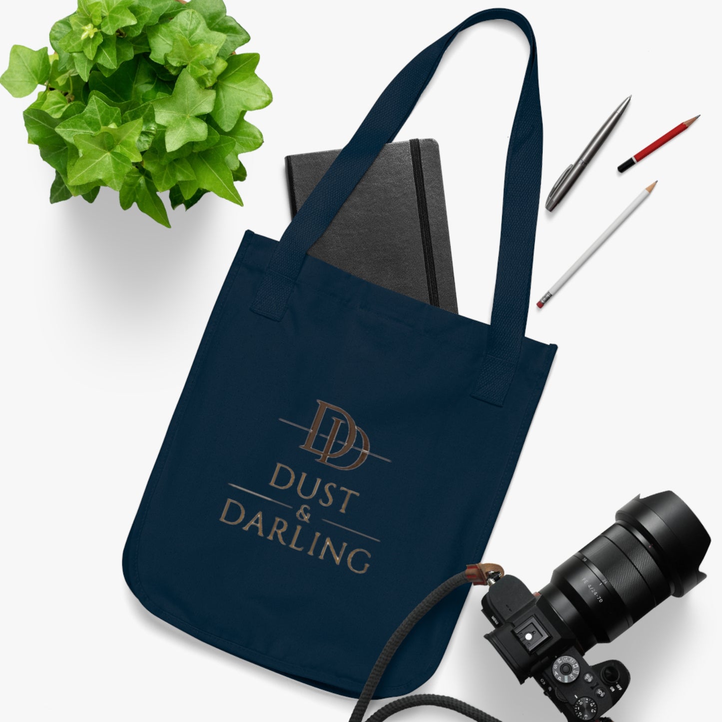 Dust & Darling Logo Canvas Tote — Organic Cotton Market Bag