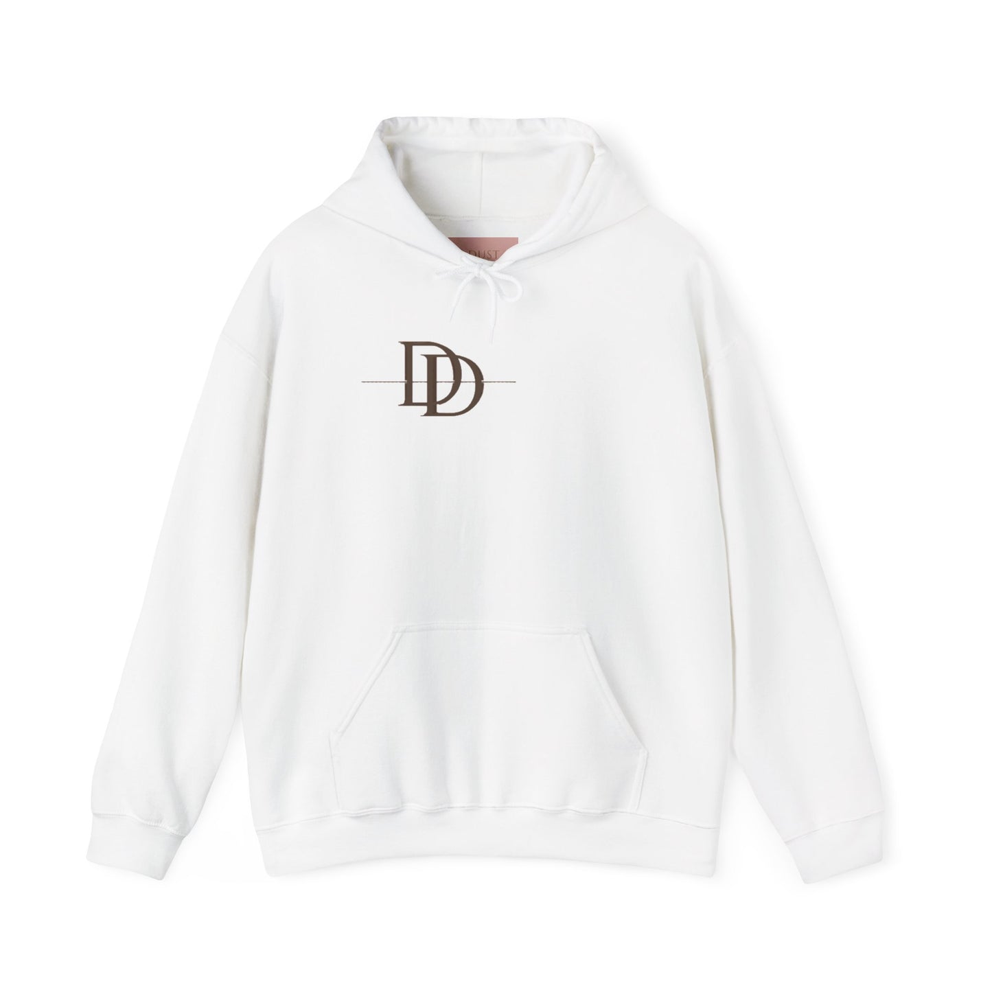 Dust & Darling Logo Hoodie — Minimal Luxury White Pullover