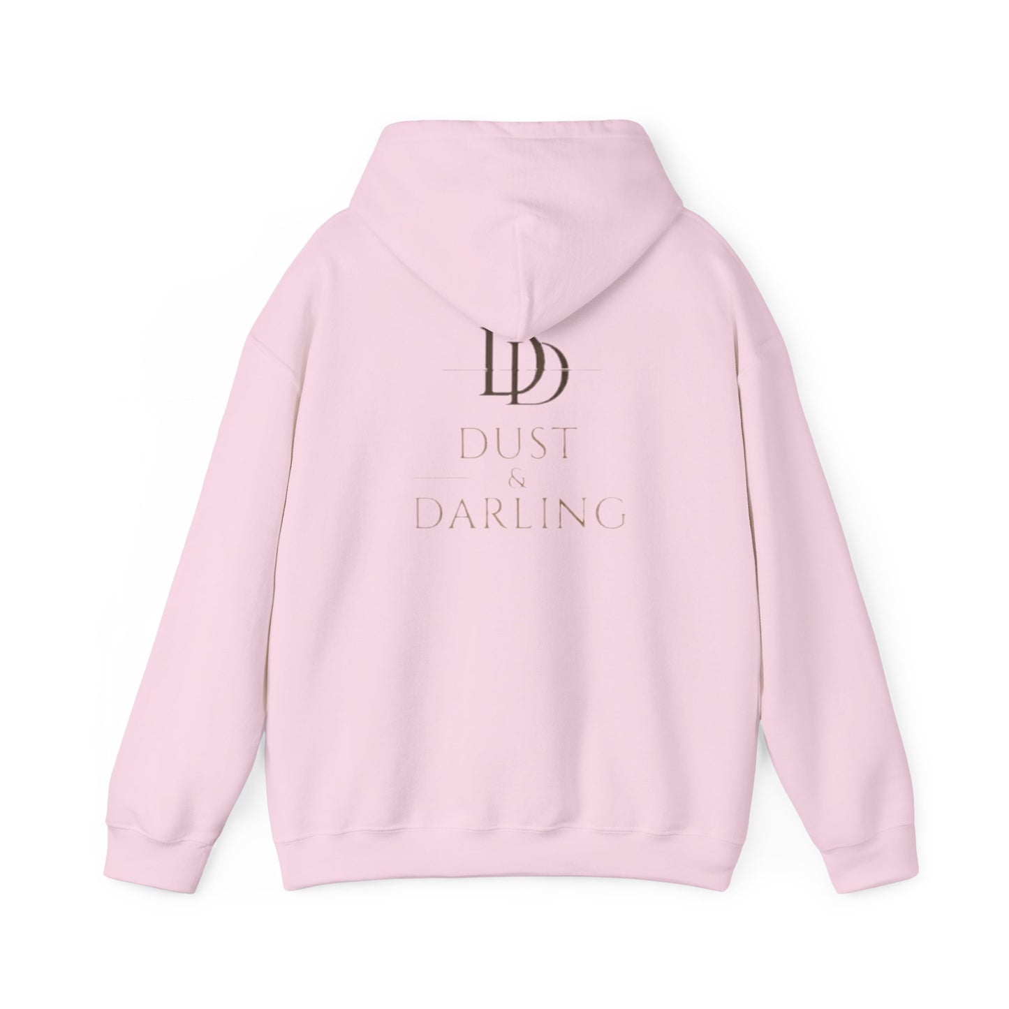 Dust & Darling Logo Hoodie — Minimal Luxury White Pullover