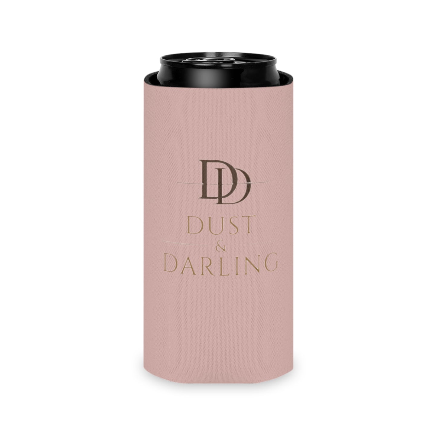 Dust & Darling Pink Can Cooler – Elegant Pale Blush Beverage Insulator