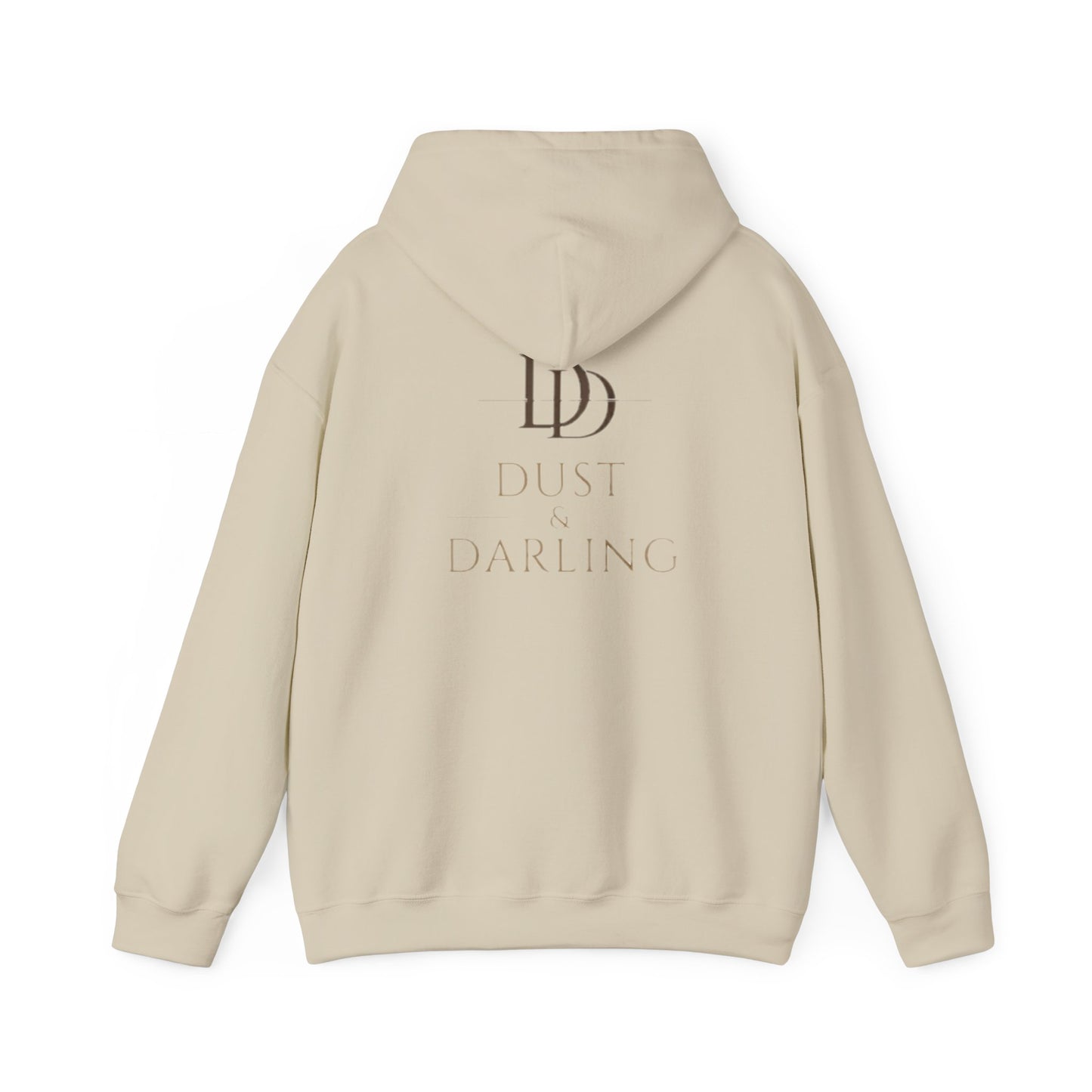 Dust & Darling Logo Hoodie — Minimal Luxury White Pullover