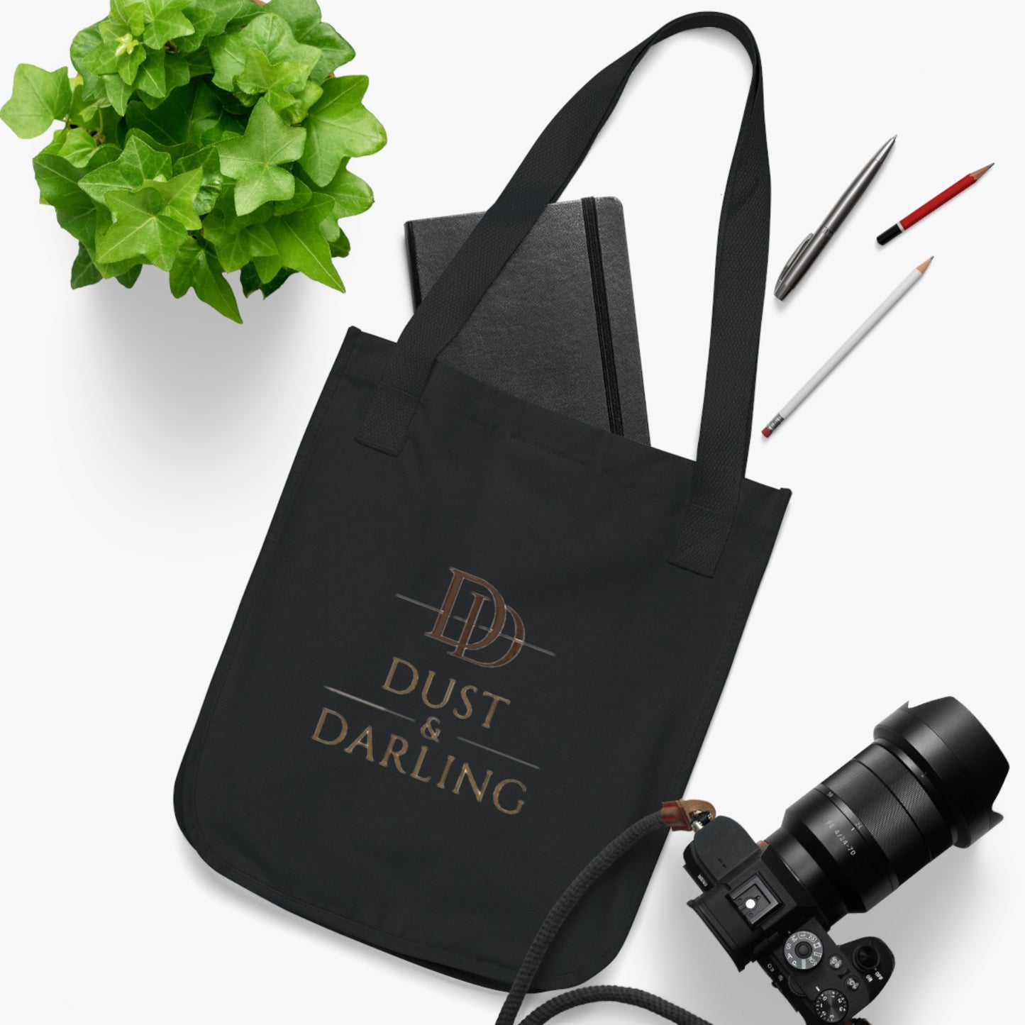 Dust & Darling Logo Canvas Tote — Organic Cotton Market Bag