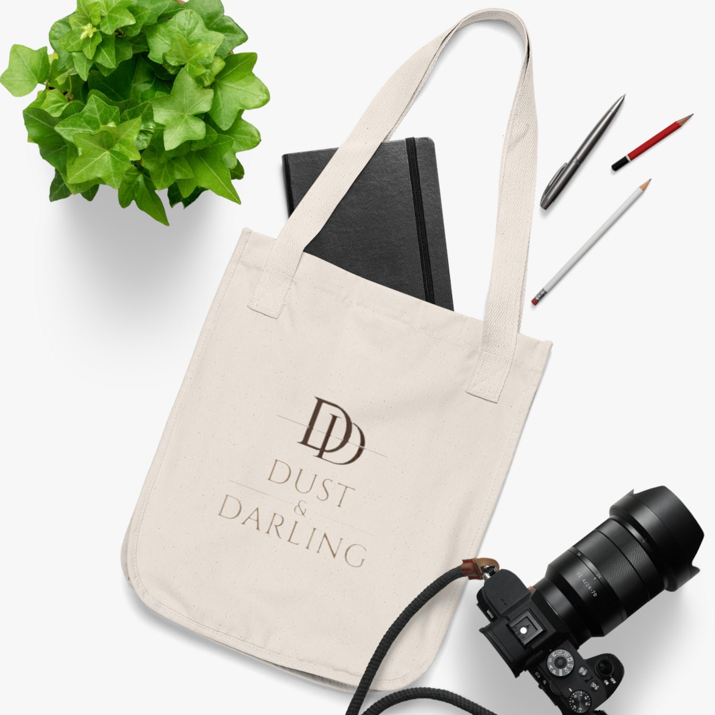 Dust & Darling Logo Canvas Tote — Organic Cotton Market Bag