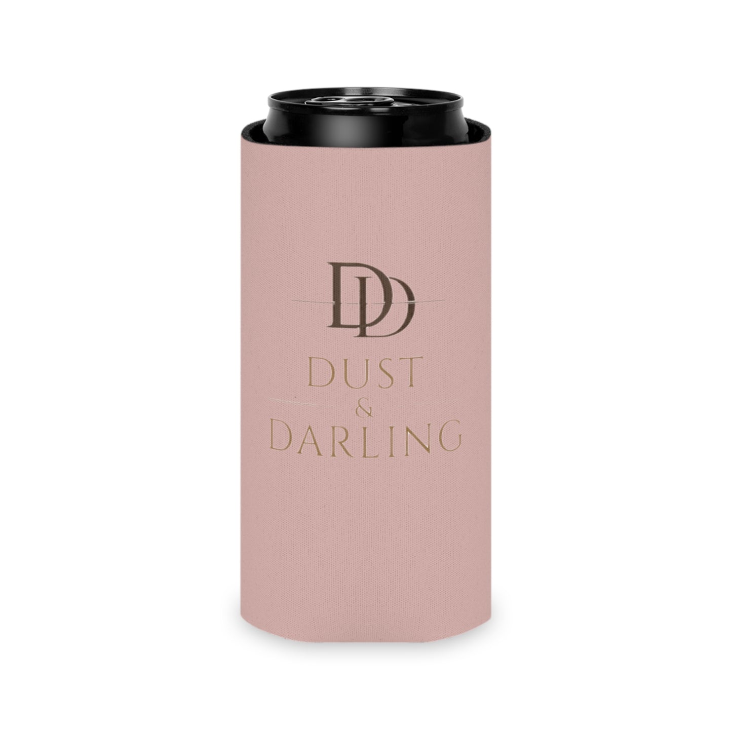 Dust & Darling Pink Can Cooler – Elegant Pale Blush Beverage Insulator