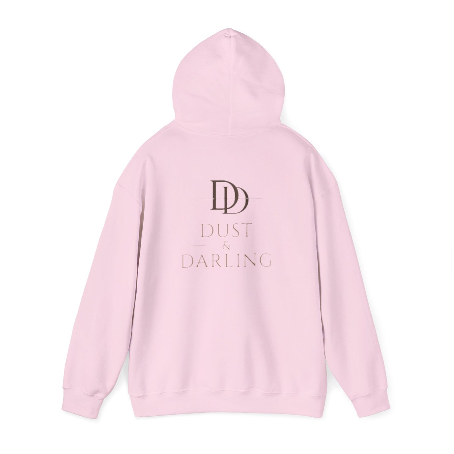 Dust & Darling Logo Hoodie — Minimal Luxury White Pullover