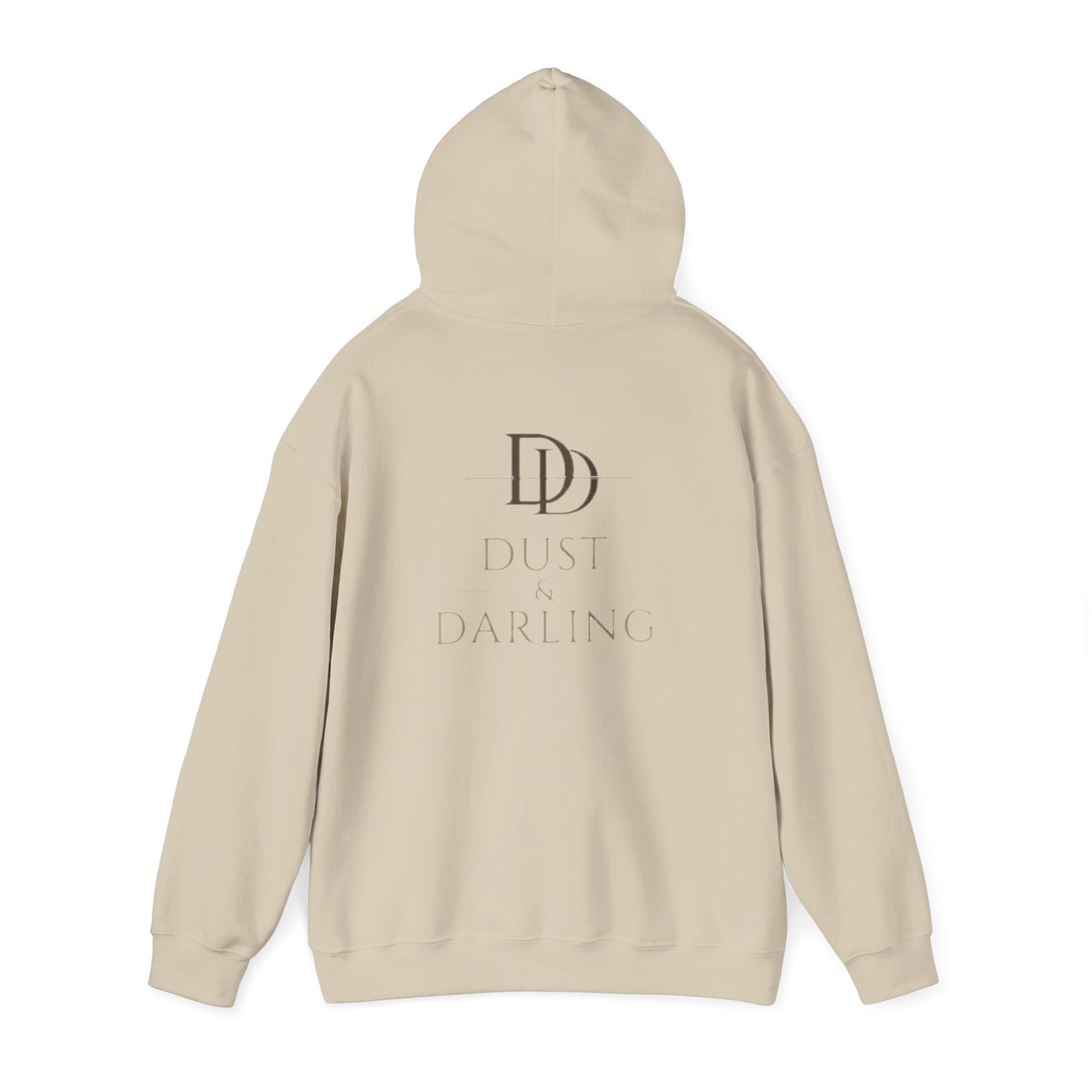 Dust & Darling Logo Hoodie — Minimal Luxury White Pullover