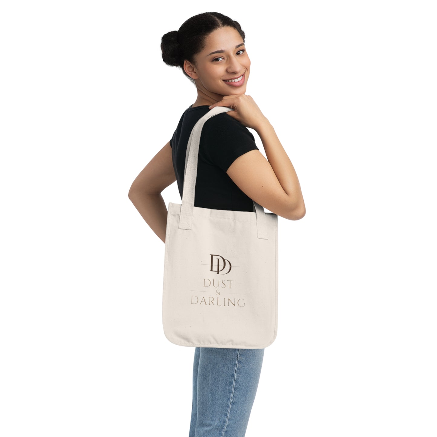 Dust & Darling Logo Canvas Tote — Organic Cotton Market Bag